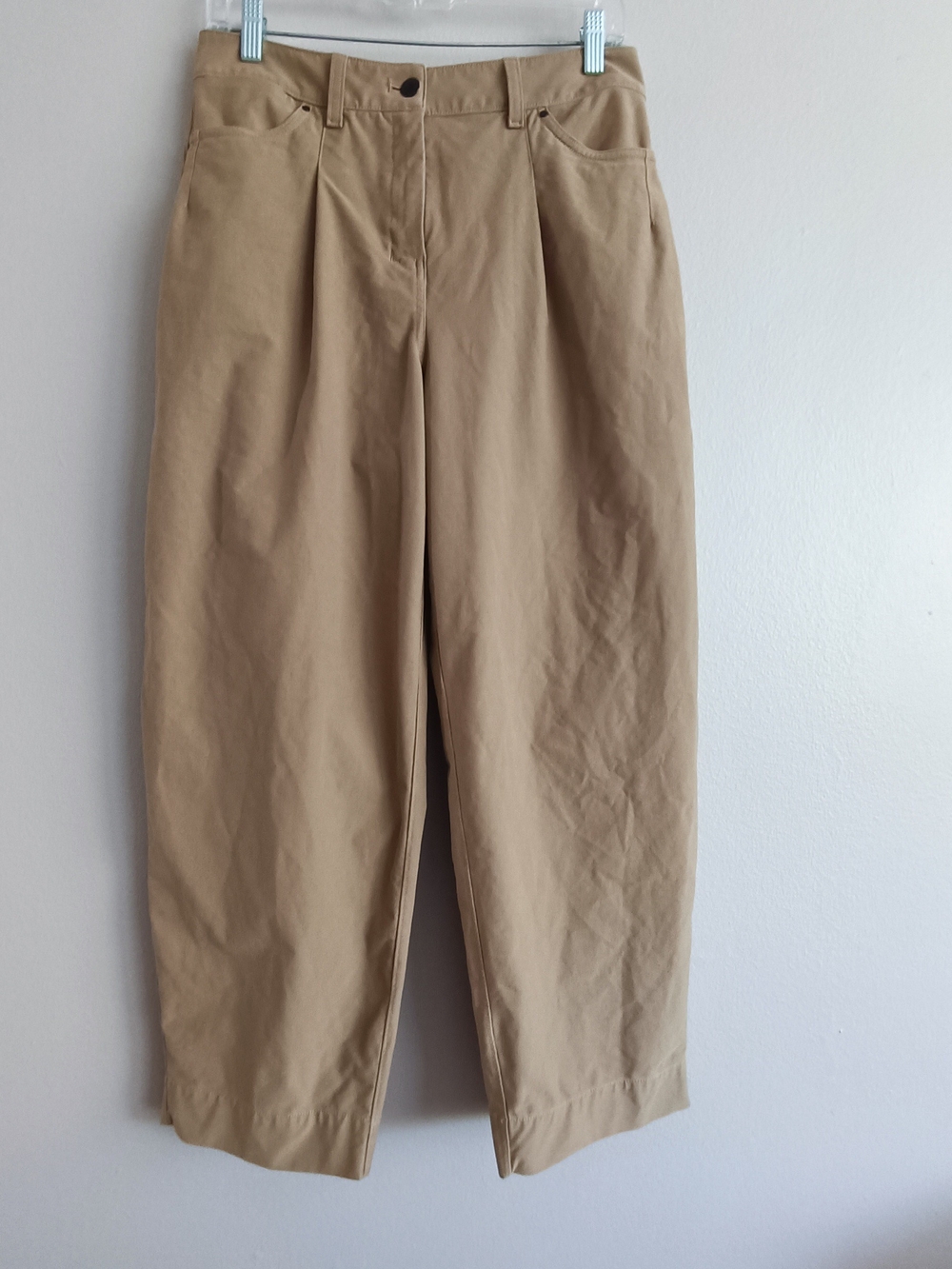 Lululemon City Sleek Barrel-Leg Wide-Leg Pants Tan Khalil Style LW5FF8S Size 29